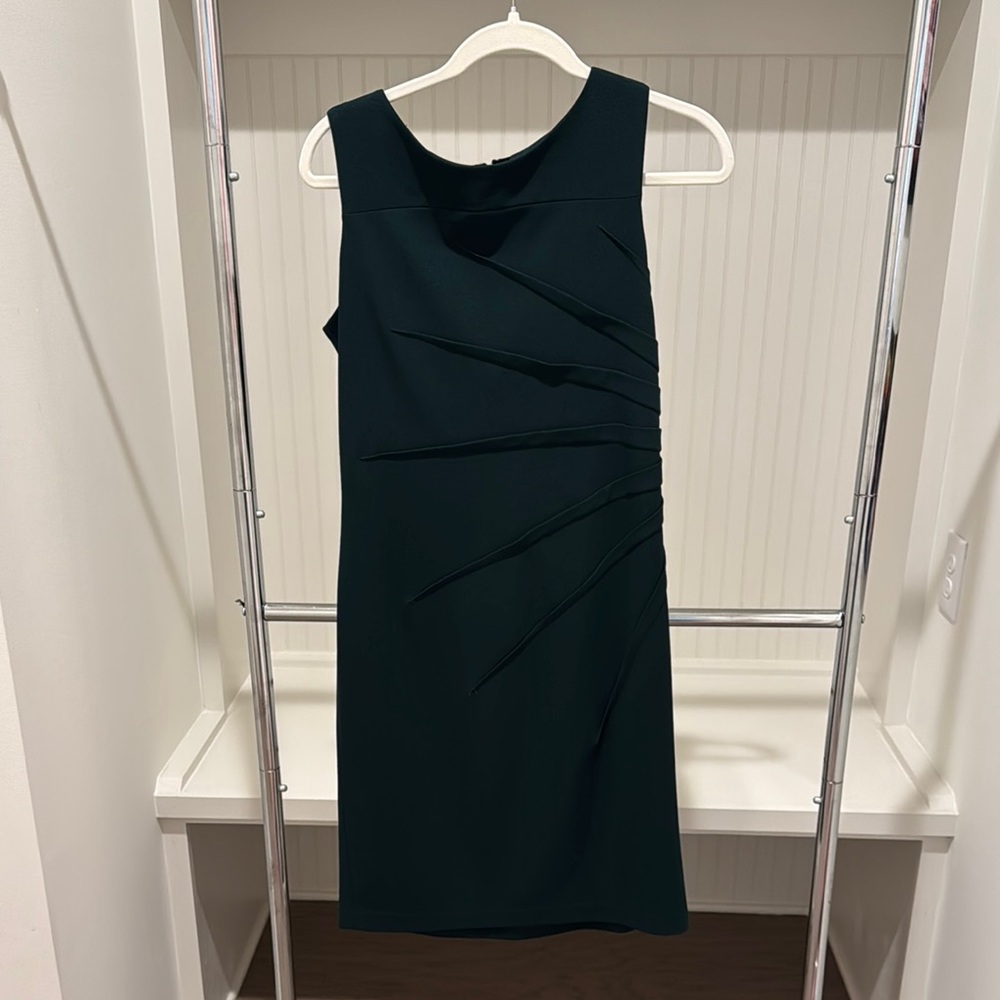Calvin Klein Dark Green Sleeveless Sheath Dress